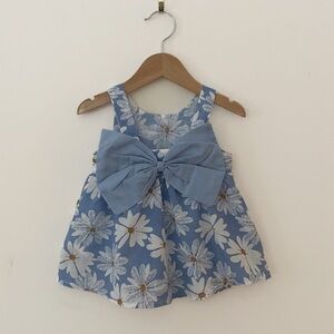 NWOT Cottagecore Floral Daisy Light Weight Dress w/ Big Bow